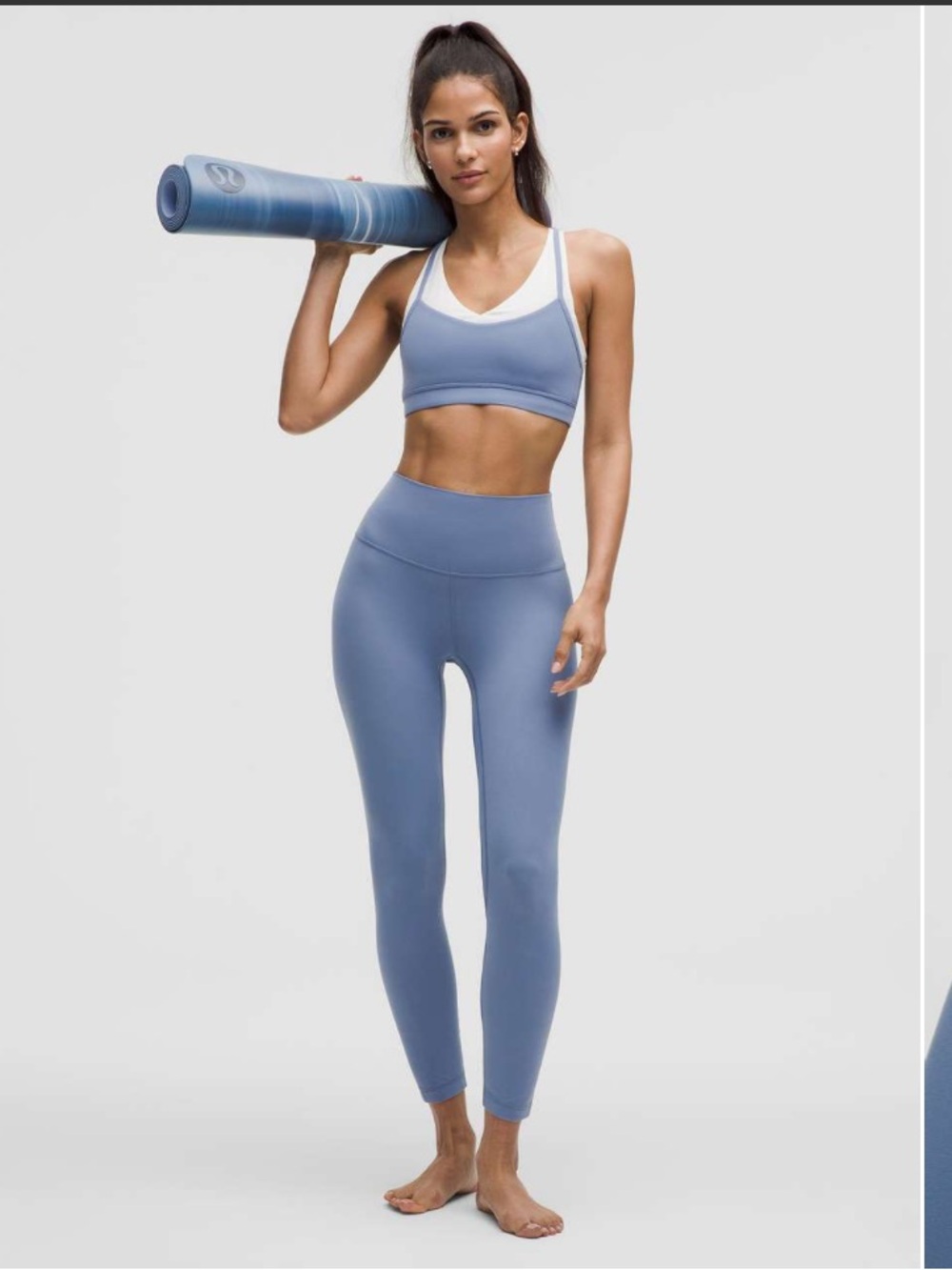 NWT Lululemon Aligned HR Pant 25” Washed Denim Blue 8
